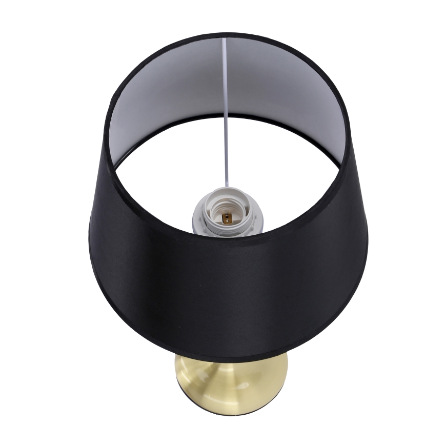 Candeeiro de mesa PRIMA GOLD 1xE27/60W/230V preto/dourada