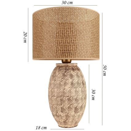 Candeeiro de mesa RAMZES 1xE27/40W/230V bege