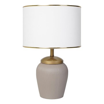 Candeeiro de mesa RAMZES 1xE27/40W/230V branco/bege