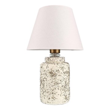 Candeeiro de mesa RAMZES 1xE27/40W/230V branco/bege