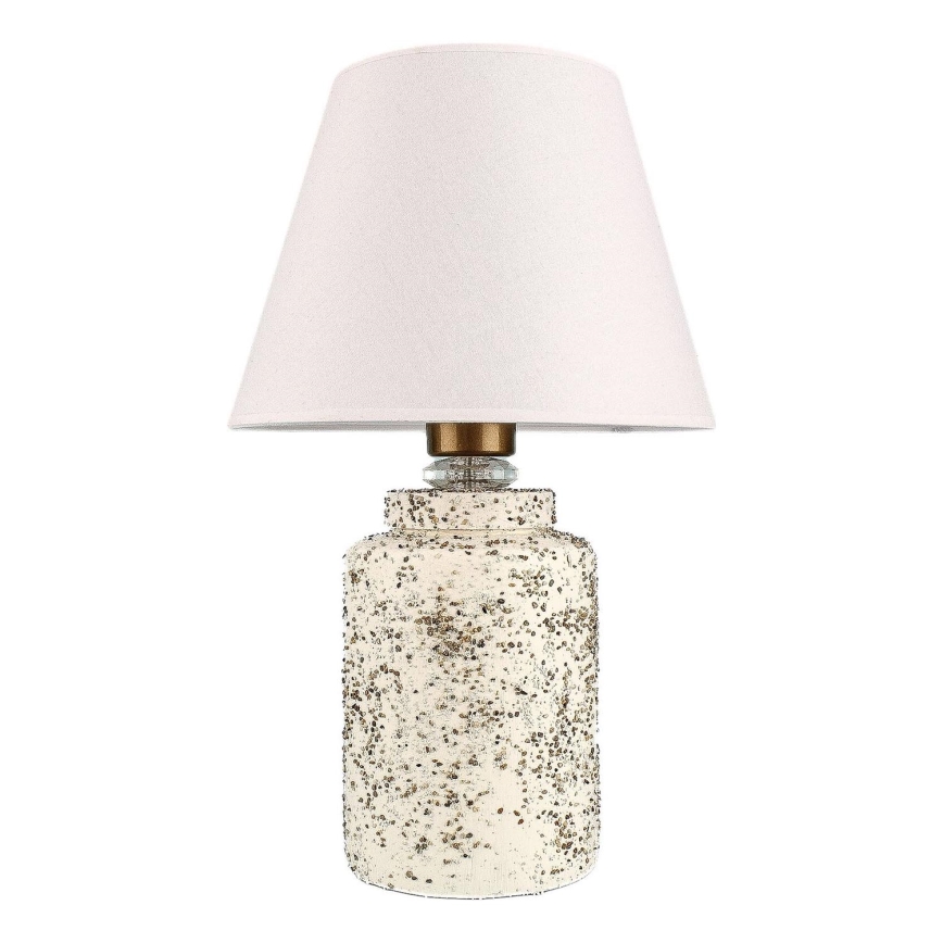 Candeeiro de mesa RAMZES 1xE27/40W/230V branco/bege