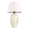 Candeeiro de mesa RAMZES 1xE27/40W/230V branco/creme