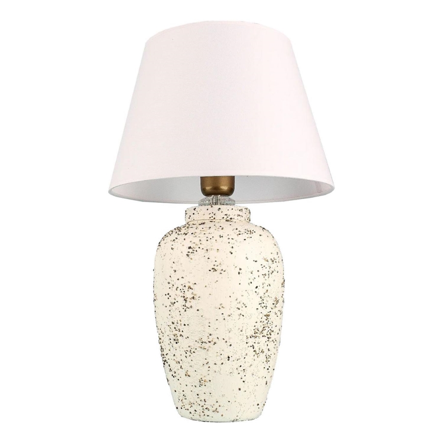 Candeeiro de mesa RAMZES 1xE27/40W/230V branco/creme