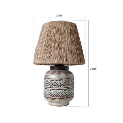 Candeeiro de mesa RAMZES 1xE27/40W/230V castanho