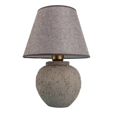 Candeeiro de mesa RAMZES 1xE27/40W/230V castanho