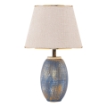 Candeeiro de mesa RAMZES 1xE27/40W/230V creme/azul