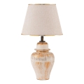 Candeeiro de mesa RAMZES 1xE27/40W/230V creme/dourado