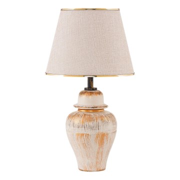 Candeeiro de mesa RAMZES 1xE27/40W/230V creme/dourado