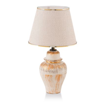 Candeeiro de mesa RAMZES 1xE27/40W/230V creme/dourado