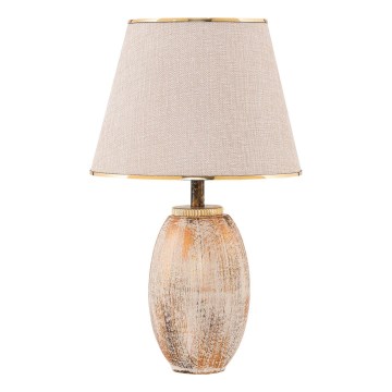 Candeeiro de mesa RAMZES 1xE27/40W/230V creme/dourado