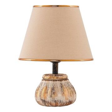 Candeeiro de mesa RAMZES 1xE27/40W/230V creme/dourado