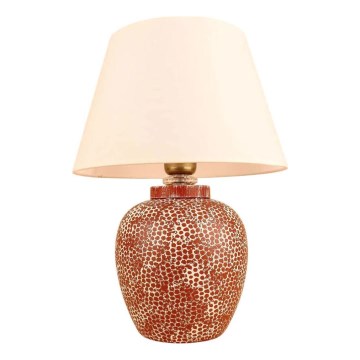 Candeeiro de mesa RAMZES 1xE27/40W/230V creme/vermelho