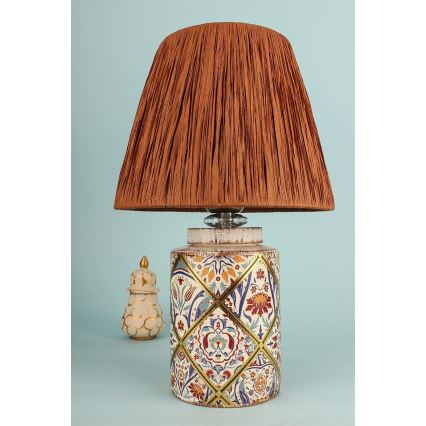 Candeeiro de mesa RAMZES 1xE27/40W/230V em ráfia