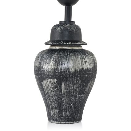 Candeeiro de mesa RAMZES 1xE27/40W/230V preto/prateado