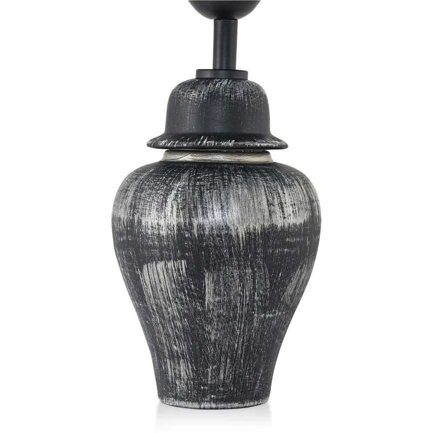 Candeeiro de mesa RAMZES 1xE27/40W/230V preto/prateado