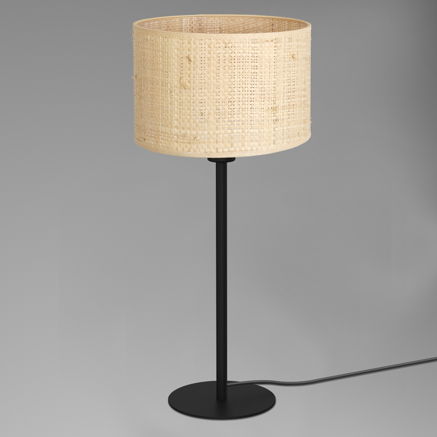 Candeeiro de mesa RATTAN 1xE27/60W/230V diâmetro 25 cm vime