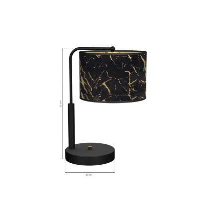 Candeeiro de mesa SENSO 1xE27/60W/230V preto