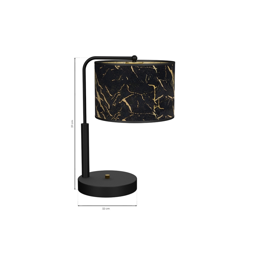 Candeeiro de mesa SENSO 1xE27/60W/230V preto