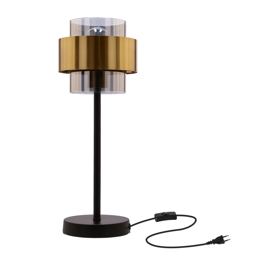 Candeeiro de mesa SPIEGA 1xE27/60W/230V dourada/preto