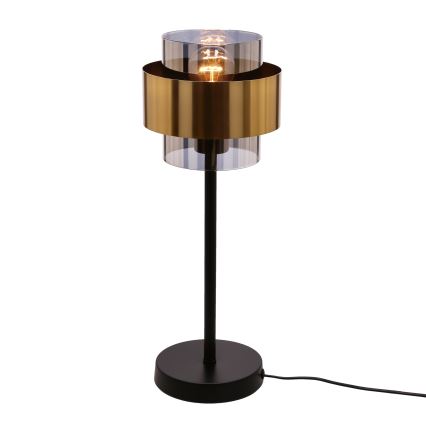 Candeeiro de mesa SPIEGA 1xE27/60W/230V dourada/preto