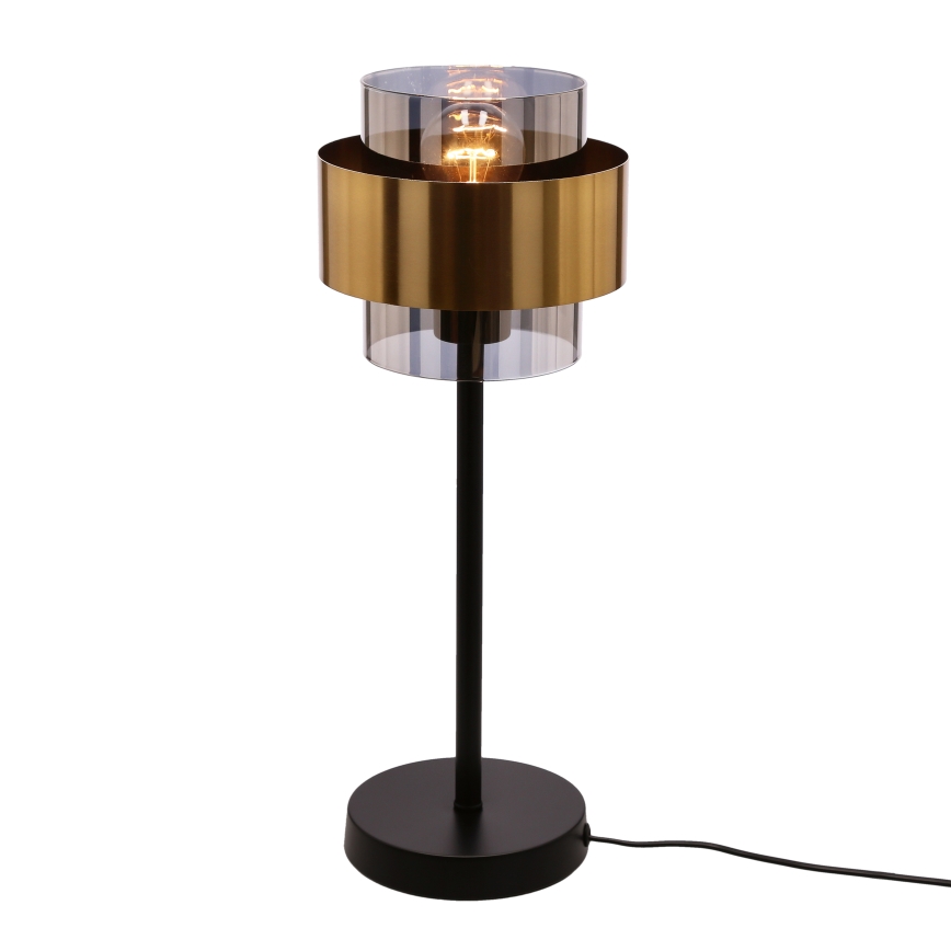 Candeeiro de mesa SPIEGA 1xE27/60W/230V dourada/preto