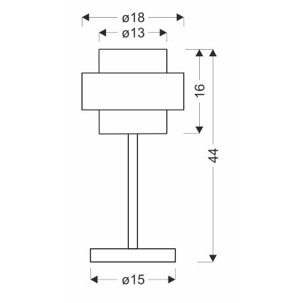 Candeeiro de mesa SPIEGA 1xE27/60W/230V dourada/preto
