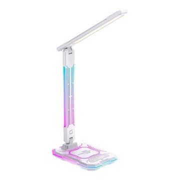 Candeeiro de mesa tácil LED RGB com regulação com carregamento sem fios LED/7,5W/5V 2700-5300K branco