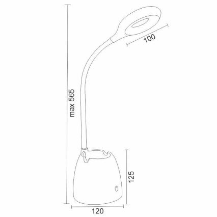 Candeeiro de mesa táctil LED com regulação ALEXA LED/5W/230V