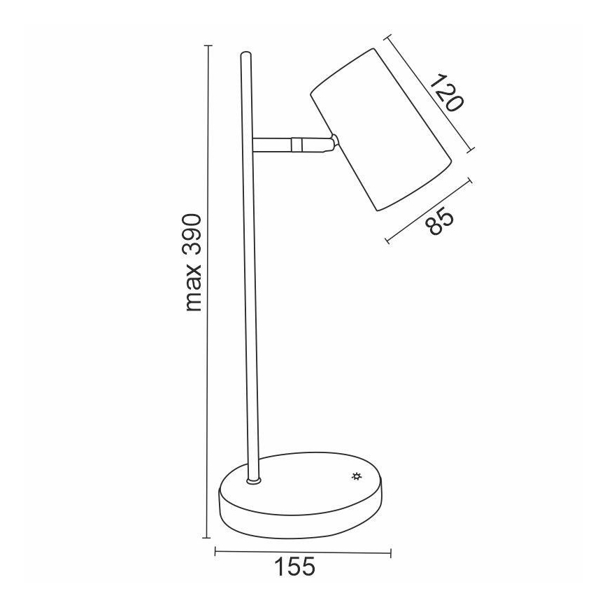 Candeeiro de mesa táctil LED com regulação ALICE LED/5W/230V branco