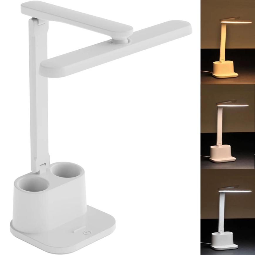 Candeeiro de mesa táctil LED com regulação BARI LED/6W/230V branco