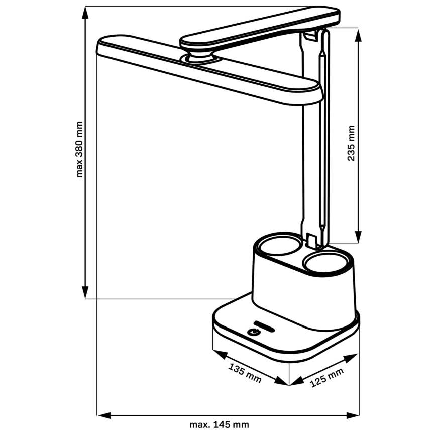 Candeeiro de mesa táctil LED com regulação BARI LED/6W/230V branco