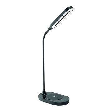 Candeeiro de mesa táctil LED com regulação e carregamento sem fios OCTAVIA LED/7W/230V preto