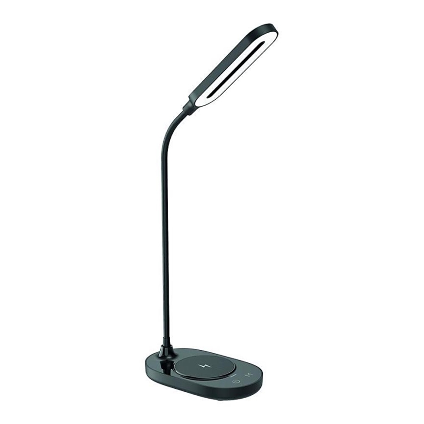 Candeeiro de mesa táctil LED com regulação e carregamento sem fios OCTAVIA LED/7W/230V preto