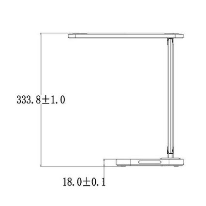 Candeeiro de mesa táctil LED com regulação e conector USB KIARA LED/7W/230V branco