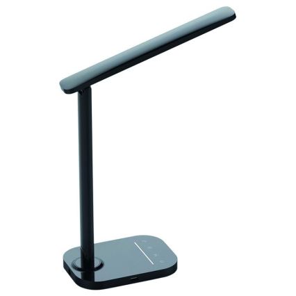 Candeeiro de mesa táctil LED com regulação e conector USB KIARA LED/7W/230V preto