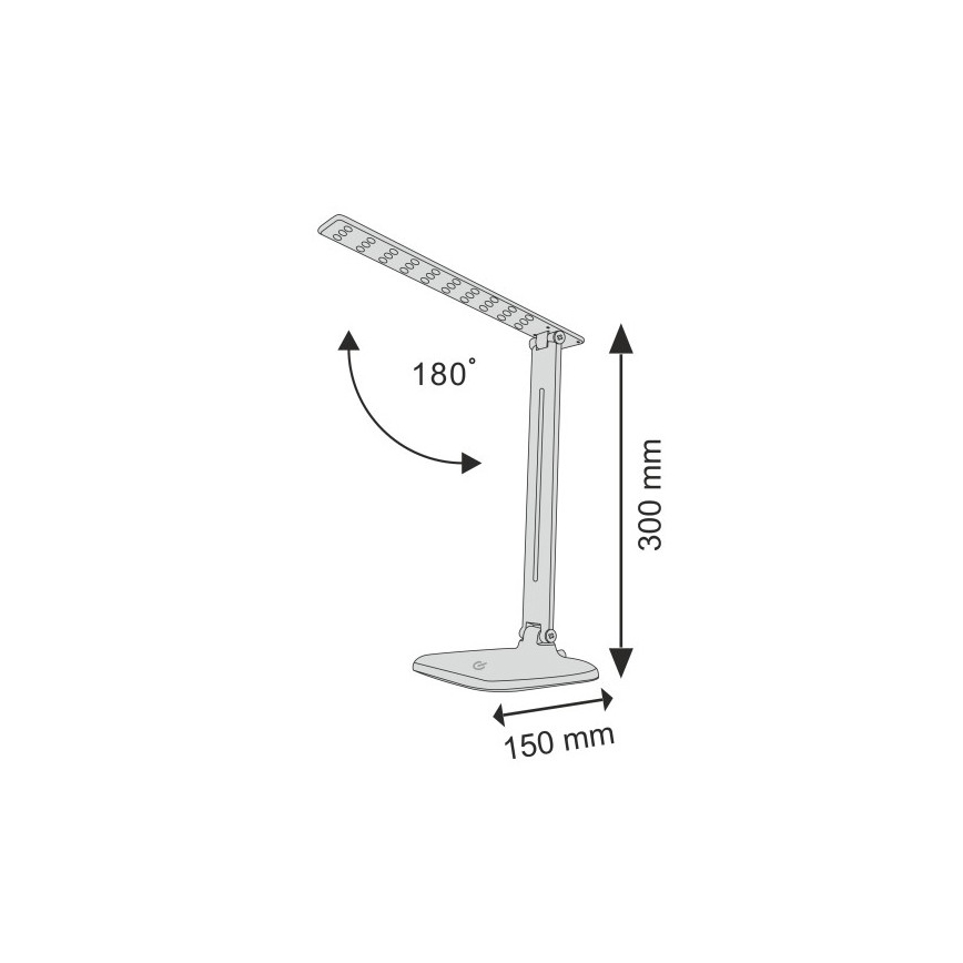 Candeeiro de mesa táctil LED com regulação JOWI LED/8W/230V preto
