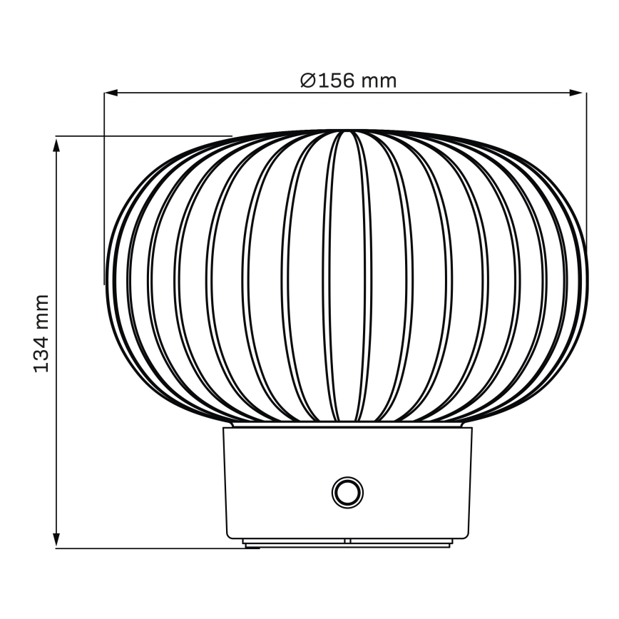 Candeeiro de mesa táctil LED com regulação LATTE LED/1,8W/5V USB 2000 mAh cromado mate/branco