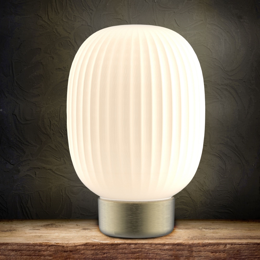 Candeeiro de mesa táctil LED com regulação LATTE LED/1,8W/5V USB 2000 mAh dourado/branco