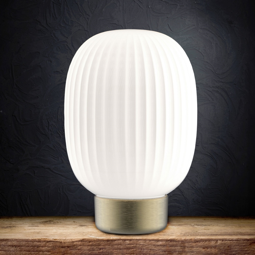 Candeeiro de mesa táctil LED com regulação LATTE LED/1,8W/5V USB 2000 mAh dourado/branco