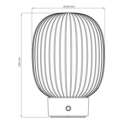 Candeeiro de mesa táctil LED com regulação LATTE LED/1,8W/5V USB 2000 mAh dourado/branco