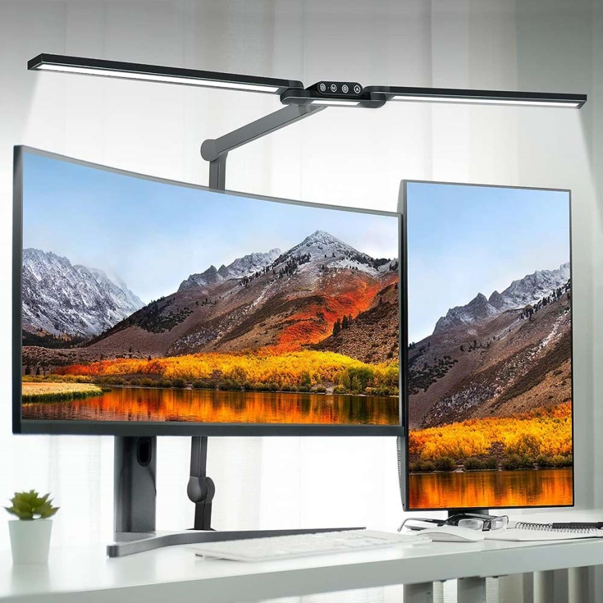 Candeeiro de mesa táctil LED com regulação LED/24W/230V 3000-6500K CRI 92 preto