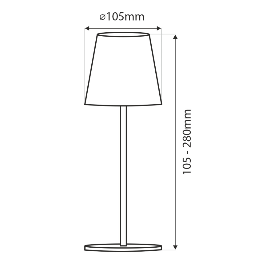 Candeeiro de mesa táctil LED com regulação LED/3W/5V USB 800 mAh branco