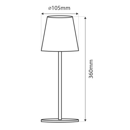 Candeeiro de mesa táctil LED com regulação LED/5W/5V USB 1200 mAh branco
