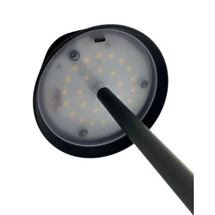 Candeeiro de mesa táctil LED com regulação LED/5W/5V USB 1200 mAh preto