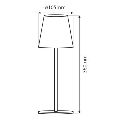 Candeeiro de mesa táctil LED com regulação LED/5W/5V USB 1200 mAh preto