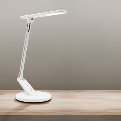 Candeeiro de mesa táctil LED com regulação OPTIMUM LED/7W/230V USB 3000/4000/6000K branco