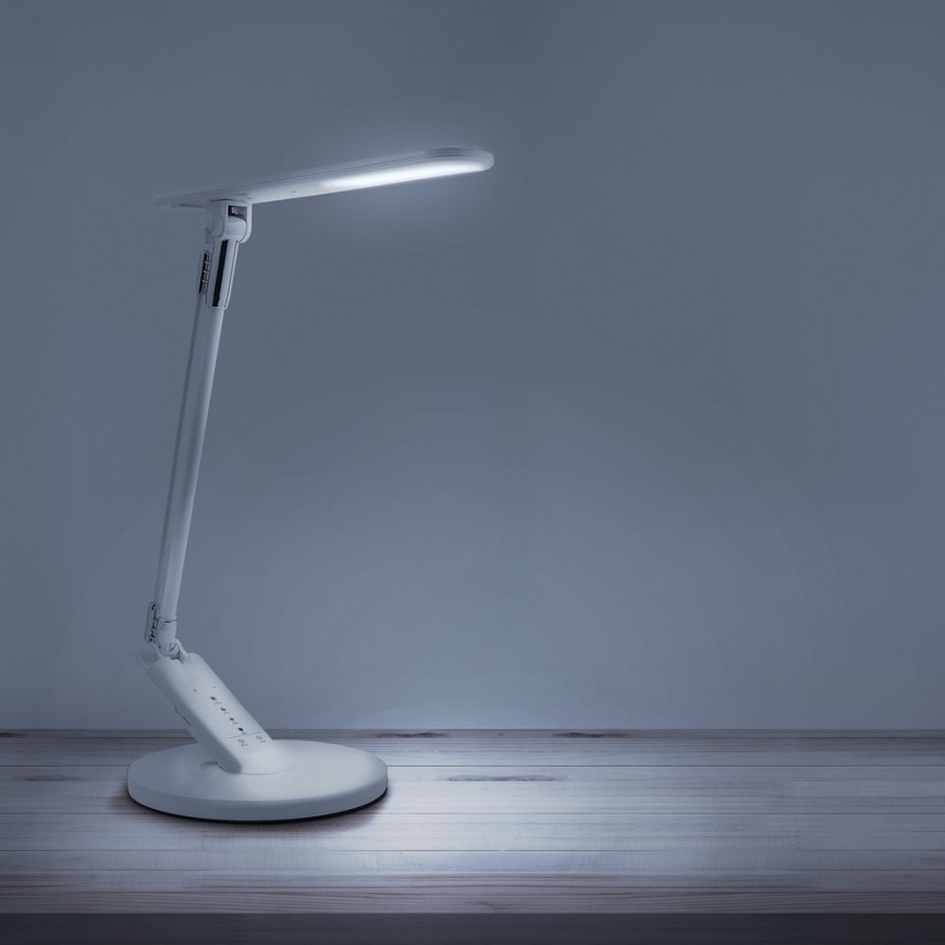Candeeiro de mesa táctil LED com regulação OPTIMUM LED/7W/230V USB 3000/4000/6000K branco