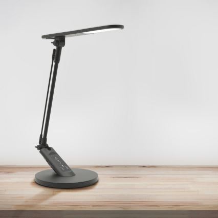Candeeiro de mesa táctil LED com regulação OPTIMUM LED/7W/230V USB 3000/4000/6000K preto