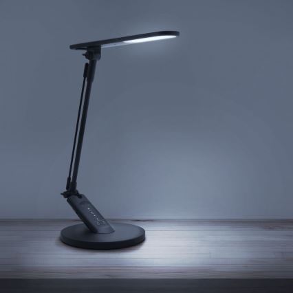 Candeeiro de mesa táctil LED com regulação OPTIMUM LED/7W/230V USB 3000/4000/6000K preto