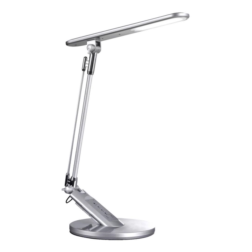 Candeeiro de mesa táctil LED com regulação OPTIMUM LED/7W/230V USB 3000/4000/6000K prateado